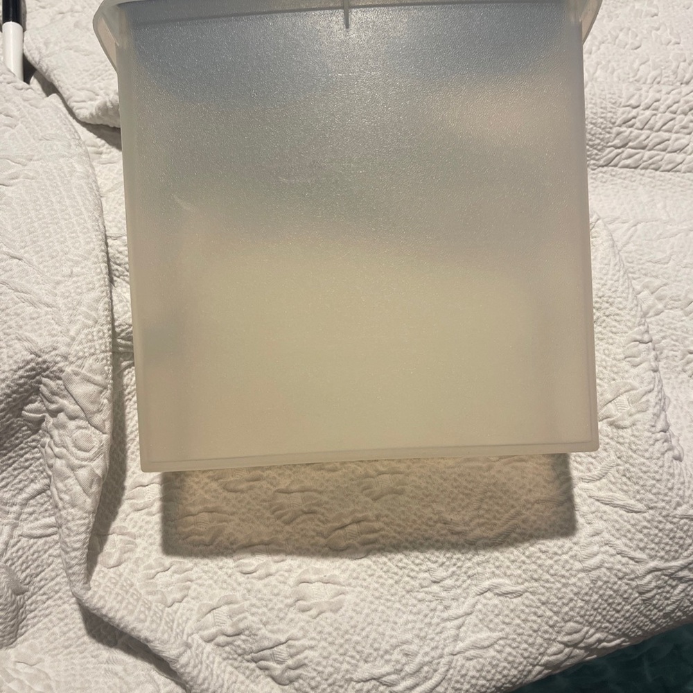 Frosted White Storage Bin